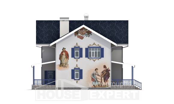 180-003-П Проект двухэтажного дома, недорогой загородный дом из кирпича, Кокшетау