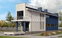100-003-П Проект двухэтажного дома, недорогой дом из поризованных блоков Кызылорда, House Expert