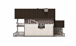 200-003-П Проект двухэтажного дома и гаражом, классический загородный дом из керамзитобетонных блоков Шымкент, House Expert