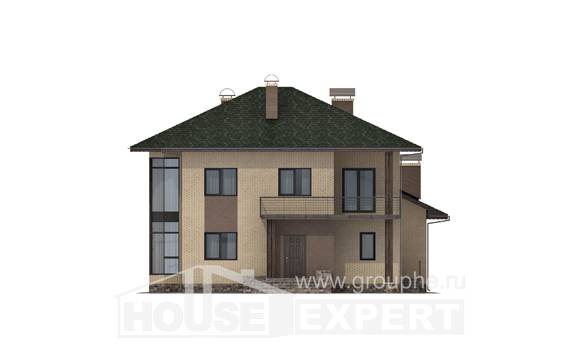 305-003-П Проект двухэтажного дома, огромный коттедж из твинблока, Уральск