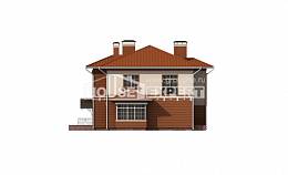 285-001-Л Проект двухэтажного дома и гаражом, классический загородный дом из кирпича, Алма-Ата