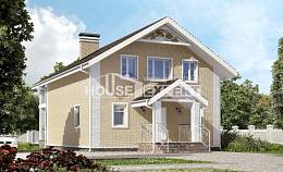 150-007-Л Проект двухэтажного дома мансардой, доступный дом из пеноблока, Атырау