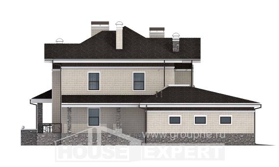 365-001-Л Проект двухэтажного дома и гаражом, большой загородный дом из кирпича, Актау