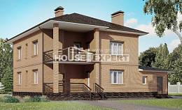 245-003-Л Проект двухэтажного дома и гаражом, классический домик из кирпича, Петропавловск
