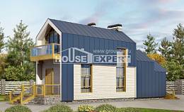 060-006-П Проект двухэтажного дома с мансардой, красивый дом из бризолита Актобе, House Expert