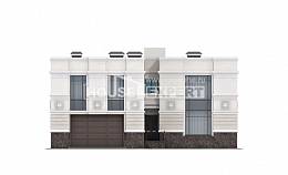 400-005-Л Проект двухэтажного дома и гаражом, огромный дом из кирпича, Семей