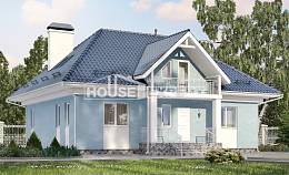 200-002-П Проект двухэтажного дома с мансардой, простой дом из газосиликатных блоков Кызылорда, House Expert