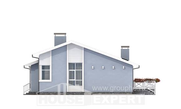 110-003-Л Проект одноэтажного дома, бюджетный коттедж из бризолита Экибастуз, House Expert
