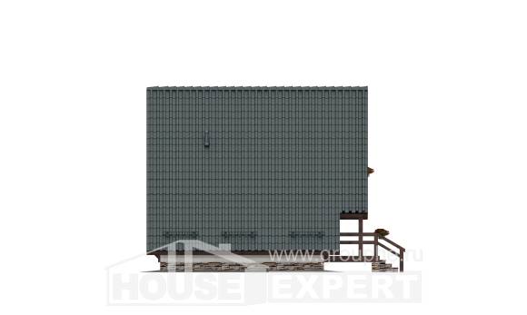 070-003-П Проект двухэтажного дома с мансардным этажом, экономичный домик из бревен Жанаозен, House Expert