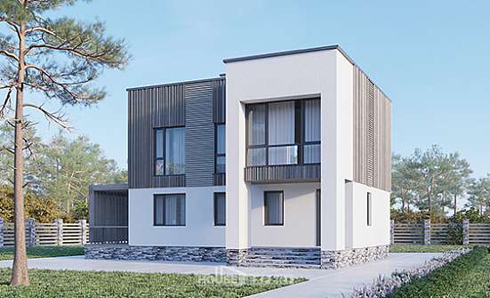 150-017-П Проект двухэтажного дома, простой коттедж из газобетона Атырау | Проекты домов от House Expert