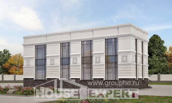 400-005-Л Проект двухэтажного дома, гараж, красивый коттедж из кирпича, Атырау