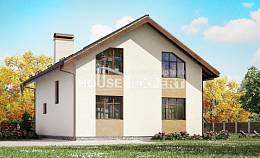 170-002-П Проект двухэтажного дома мансардой, недорогой дом из поризованных блоков Кокшетау, House Expert