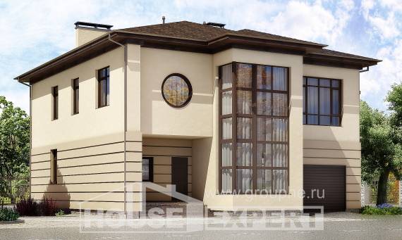 300-006-П Проект двухэтажного дома и гаражом, большой коттедж из кирпича Атырау, House Expert