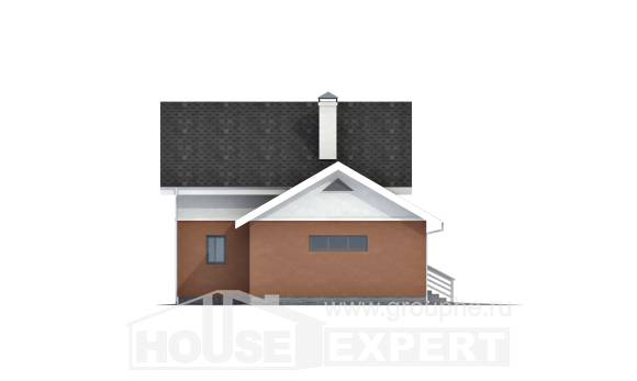 120-002-Л Проект двухэтажного дома с мансардой, гараж, современный загородный дом из блока, Актау