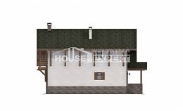 190-007-П Проект двухэтажного дома мансардой, гараж, уютный коттедж из кирпича, Талдыкорган