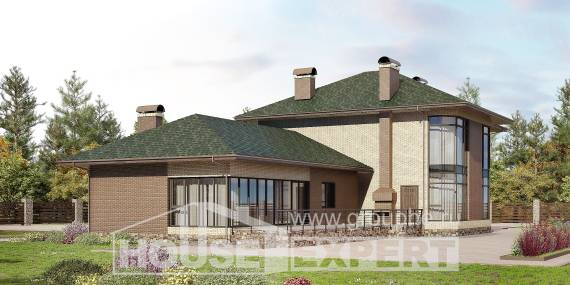 305-003-П Проект двухэтажного дома, огромный домик из бризолита Кызылорда, House Expert