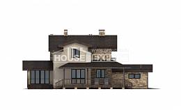 220-001-Л Проект двухэтажного дома с мансардой, гараж, классический домик из газобетона, Павлодар