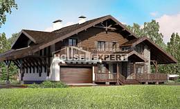 320-001-П Проект двухэтажного дома с мансардным этажом, гараж, огромный коттедж из кирпича Алма-Ата, House Expert