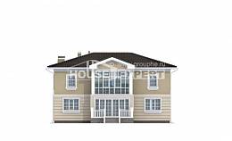 210-005-Л Проект двухэтажного дома, красивый загородный дом из теплоблока Экибастуз, House Expert