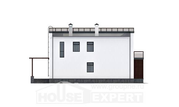 215-002-П Проект двухэтажного дома, простой коттедж из блока Кокшетау, House Expert