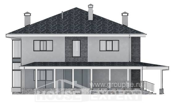 250-004-Л Проект двухэтажного дома, уютный загородный дом из газобетона, Экибастуз