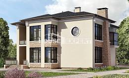 300-005-Л Проект двухэтажного дома, огромный дом из кирпича Павлодар, House Expert