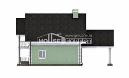 140-003-Л Проект двухэтажного дома с мансардой, гараж, классический коттедж из твинблока, Костанай
