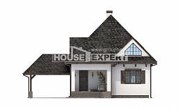 110-002-Л Проект двухэтажного дома мансардой и гаражом, экономичный дом из теплоблока Актобе, House Expert