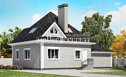 135-001-Л Проект двухэтажного дома с мансардой, гараж, скромный дом из кирпича, House Expert
