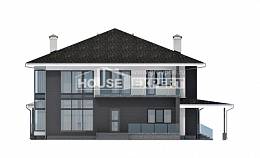 245-002-П Проект двухэтажного дома и гаражом, средний дом из пеноблока Петропавловск, House Expert
