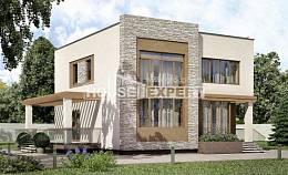 185-001-П Проект двухэтажного дома, классический загородный дом из поризованных блоков Жанаозен, House Expert