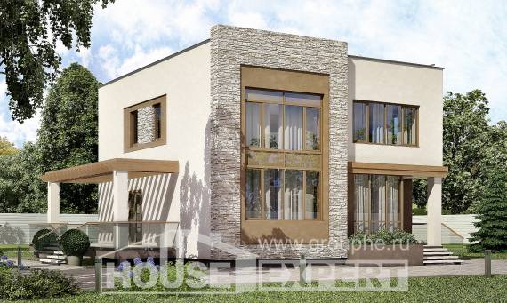 185-001-П Проект двухэтажного дома, простой дом из твинблока, Уральск