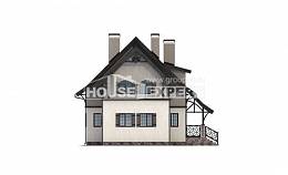 180-014-П Проект двухэтажного дома с мансардным этажом, небольшой дом из теплоблока Темиртау, House Expert
