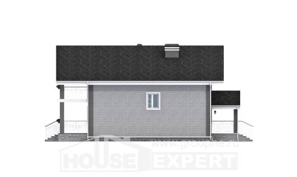 150-007-П Проект двухэтажного дома с мансардным этажом, уютный загородный дом из керамзитобетонных блоков Алма-Ата, House Expert