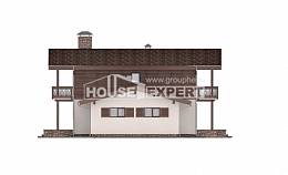 180-018-Л Проект двухэтажного дома мансардой и гаражом, небольшой дом из пеноблока, Атырау
