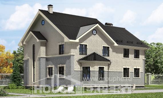 300-004-П Проект двухэтажного дома, просторный коттедж из газобетона Павлодар, House Expert