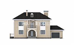 180-006-П Проект двухэтажного дома и гаражом, простой коттедж из кирпича, Актау