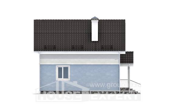 095-002-П Проект двухэтажного дома мансардой, уютный домик из блока, Талдыкорган