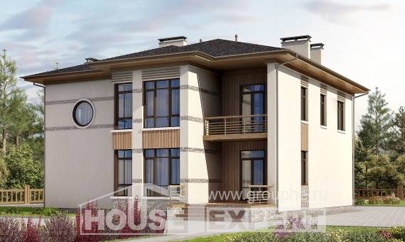 345-001-П Проект двухэтажного дома, просторный коттедж из поризованных блоков Павлодар, House Expert
