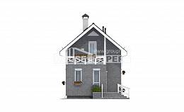 045-001-П Проект двухэтажного дома с мансардой, красивый загородный дом из газобетона, Караганда