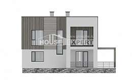 150-017-П Проект двухэтажного дома, бюджетный загородный дом из арболита Кокшетау, House Expert
