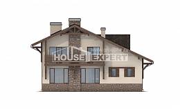 190-007-Л Проект двухэтажного дома мансардой и гаражом, просторный коттедж из кирпича, House Expert