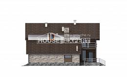 240-004-П Проект двухэтажного дома мансардный этаж и гаражом, простой дом из поризованных блоков, Шымкент