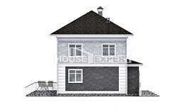 090-003-П Проект двухэтажного дома, бюджетный коттедж из керамзитобетонных блоков, Алма-Ата