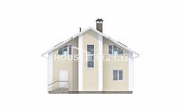 150-002-Л Проект двухэтажного дома мансардой, гараж, небольшой загородный дом из газобетона Семей, House Expert