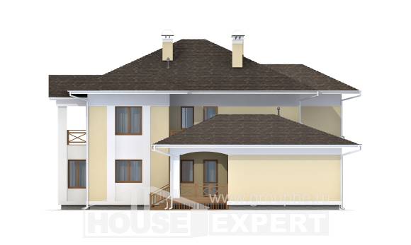 375-002-Л Проект двухэтажного дома, гараж, огромный загородный дом из кирпича, Талдыкорган