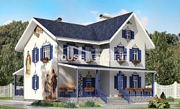 180-003-П Проект двухэтажного дома, классический загородный дом из кирпича Кокшетау, House Expert