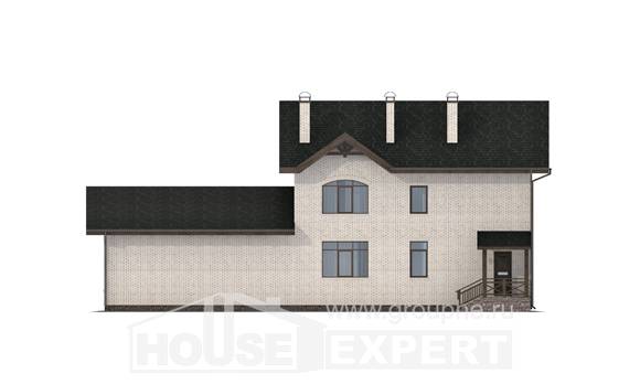 340-004-Л Проект двухэтажного дома, красивый коттедж из твинблока Экибастуз, House Expert