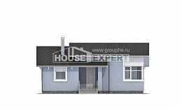 110-003-Л Проект одноэтажного дома, скромный коттедж из поризованных блоков Астана, House Expert