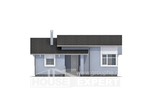 110-003-Л Проект одноэтажного дома, скромный коттедж из поризованных блоков Астана, House Expert